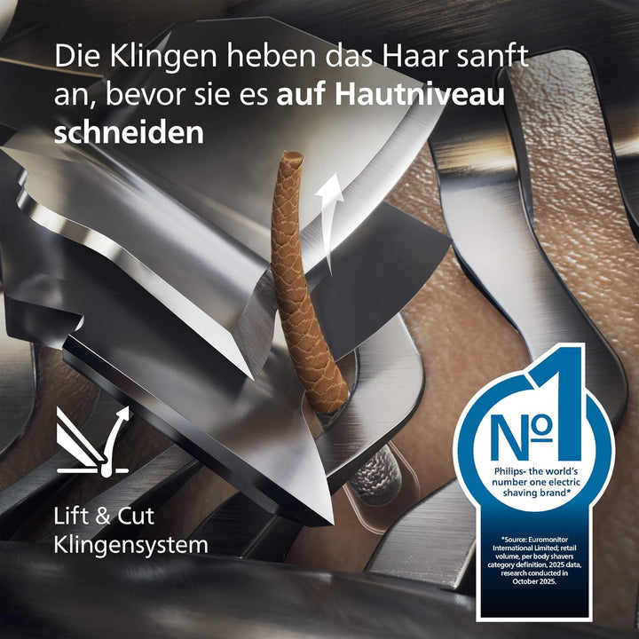 Philips Rasierer i9000, Elektrischer Nass-und Trockenrasierer für Herren mit integriertem Trimmer, t