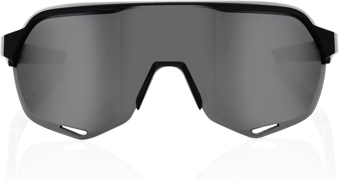100% Unisex Speedtrap - Soft Tact Black - Hiper Red Multilayer Mirror Lens Helm_sunglas_gloves_100%
