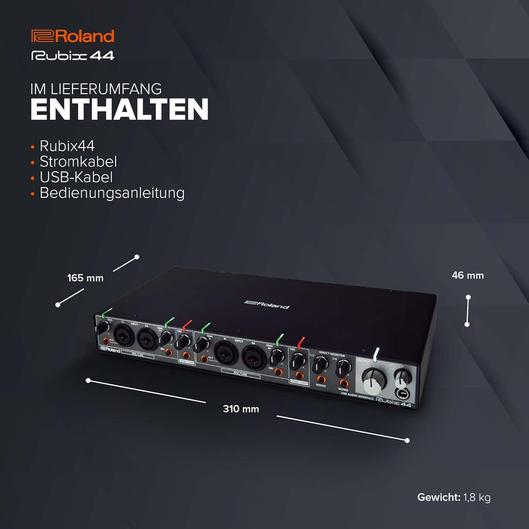 Roland RUBIX44 4-In/4-Out High-Resolution Audio-Interface - Die Hi-Res-Lösung für Homestudio-Produze