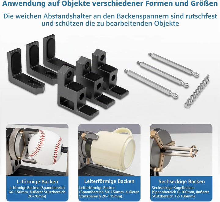 ALIENCELL RR1 Roterende Laser Graveer rol, 180° Hoekaanpassing Kaakrol, Compatibel Met de Meeste Las