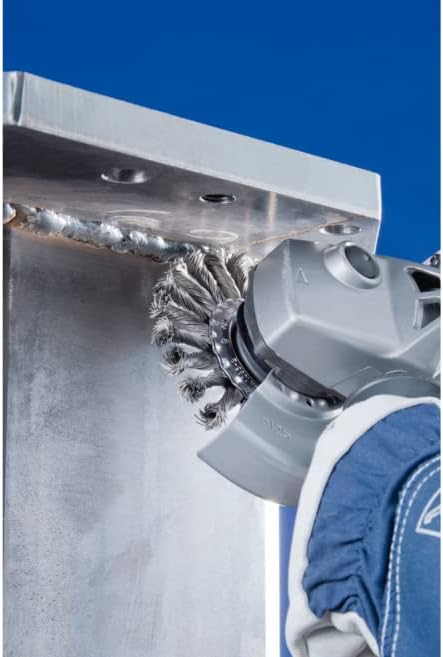 PFERD TOOLS Rundbürste gezopft RBG | Ø 115x12mm M14 Stahl-Draht-ø 0,50 | 43312002 – für Winkelschlei
