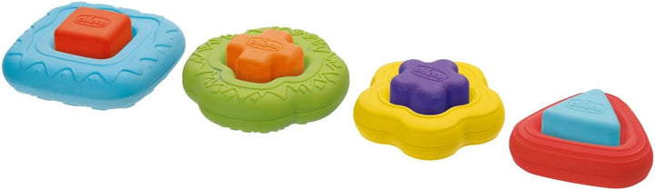 Chicco, Ringturm 2 in 1, Stapelspielzeug für Kinder, Formen und Steckteile zum Kombinieren, verschie