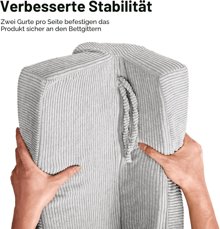 AEOCOO Tragbares Bettgitter für Kleinkinder, Nestchen für Kleinkinder, Bettgitter mit waschbarem Bez