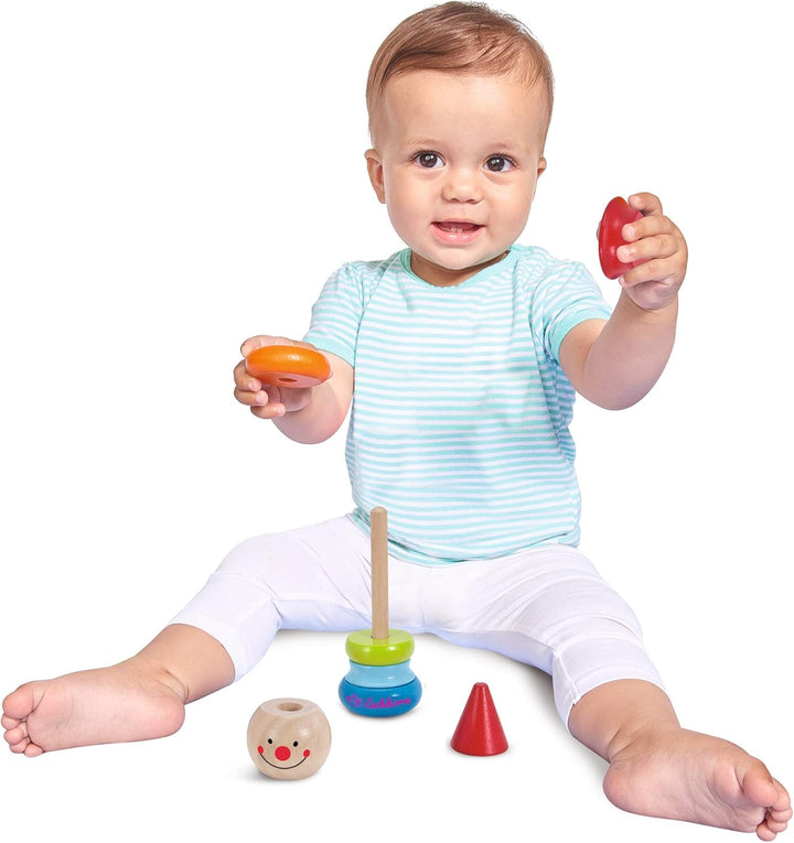 Eichhorn - 100003750 -Lernspielset,Geschenkset, 3 teilig,bestehend aus Steckfigur Clown, Motorikschl