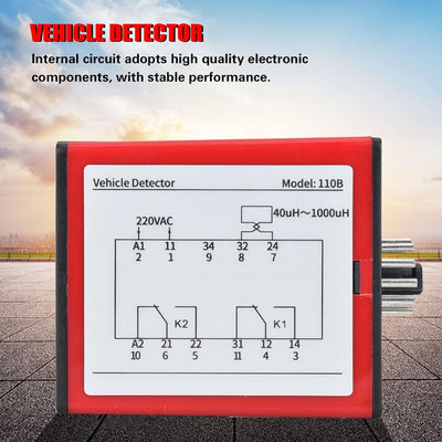 Fafeicy Fahrzeugdetektor Universal Ground Sensing Detektor Einkanal Induktive Schleife Fahrzeug Dete