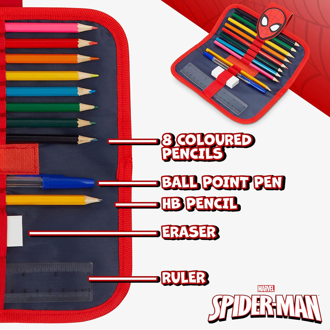 Marvel Spiderman Federtasche Junge Gefüllt, Mehrere Fächer, Federmäppchen Aesthetic, Mäppchen mit In
