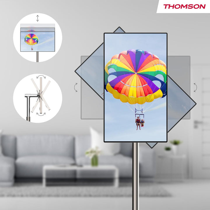 Thomson 32 Zoll (80 cm) Go Plus, 4K UHD (3840 x 2160), Tragbarer Android Fernseher, Sprachsteuerung,