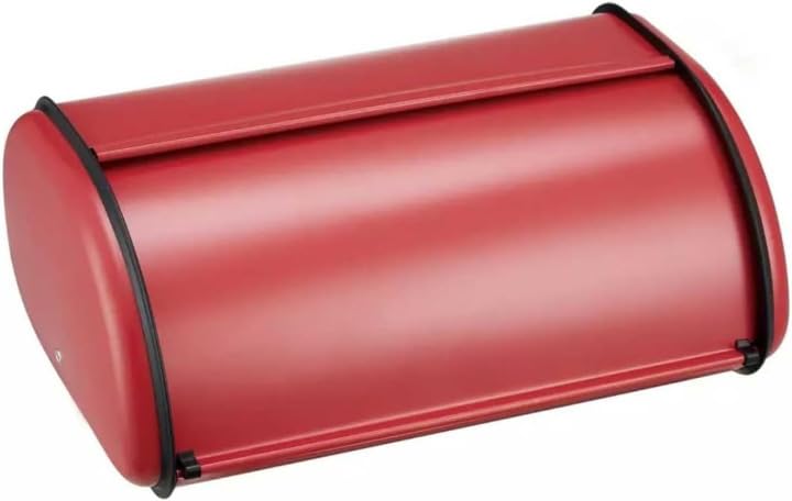 Brotkasten aus Stahl (Rot, Grösse 44cm x27cm x18,5cm) Rot Grösse 44cm x27cm x18,5cm, Rot Grösse 44cm