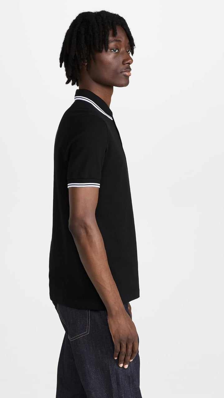 Fred Perry Herren Kurzarm Shirt, Schwarz