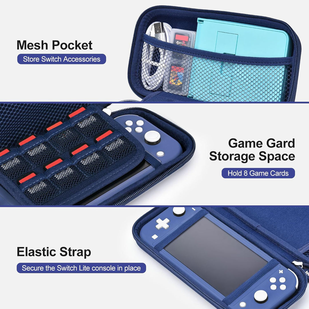 innoAura Switch Lite Tasche 17 in 1 Switch Lite Zubehör mit Switch Lite Hülle, Switch Spiele Aufbewa