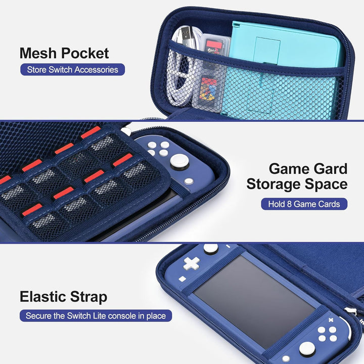 innoAura Switch Lite Tasche 17 in 1 Switch Lite Zubehör mit Switch Lite Hülle, Switch Spiele Aufbewa