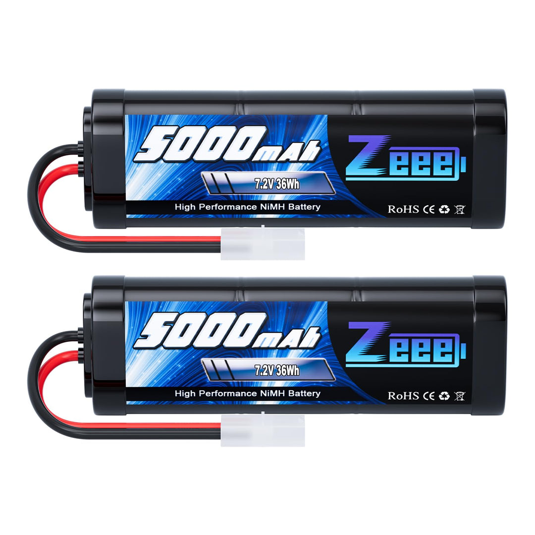 Zeee RC NiMH Akku 7,2V 5000mAh RC Auto RC LKW HPI Losi Kyosho Hobby für RC Cars Aeroplane Helicopter