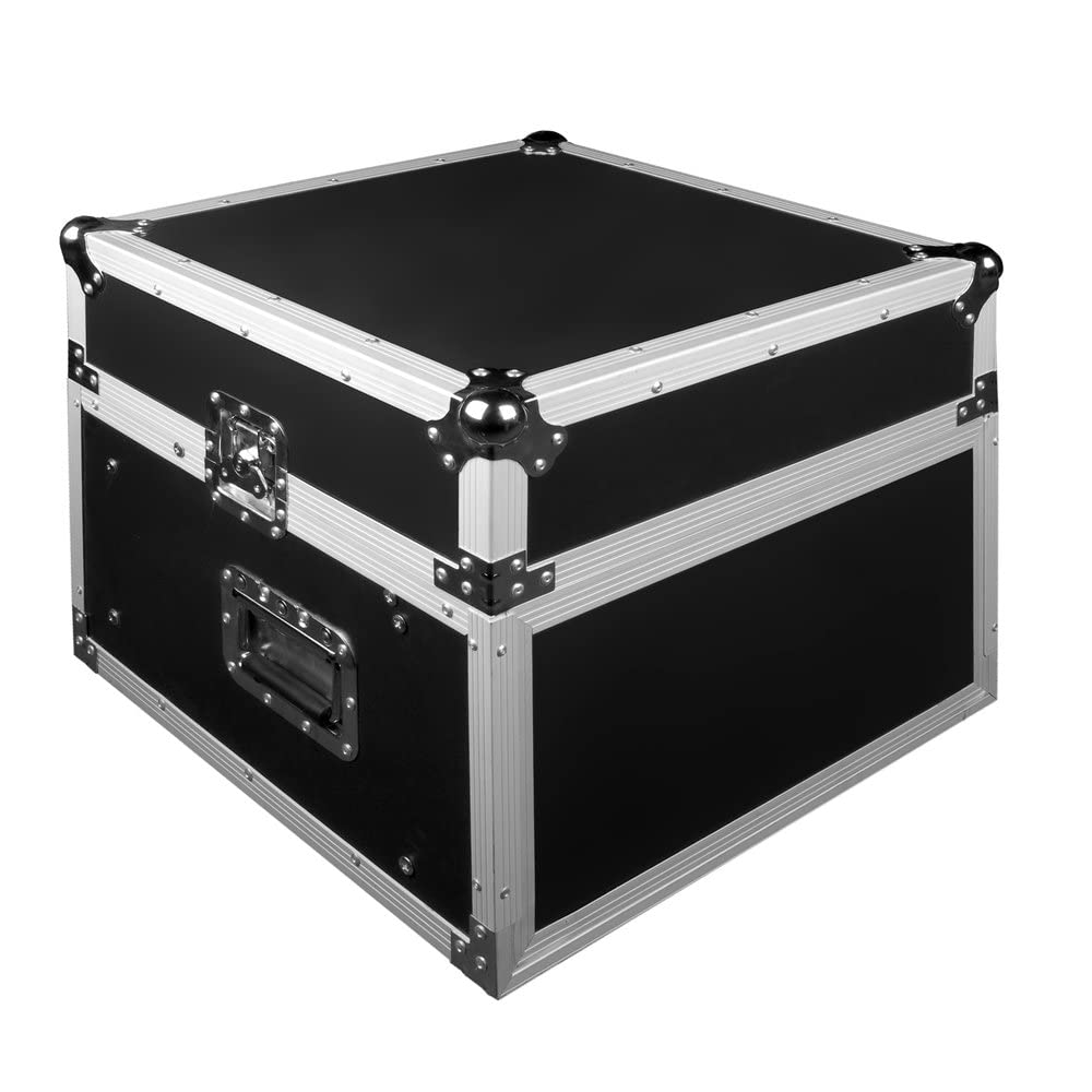 JV Case Professionelles (19 Zoll) DJ Flightcase stabiler 9mm Sperrholz Konstruktion mit abnehmbarem