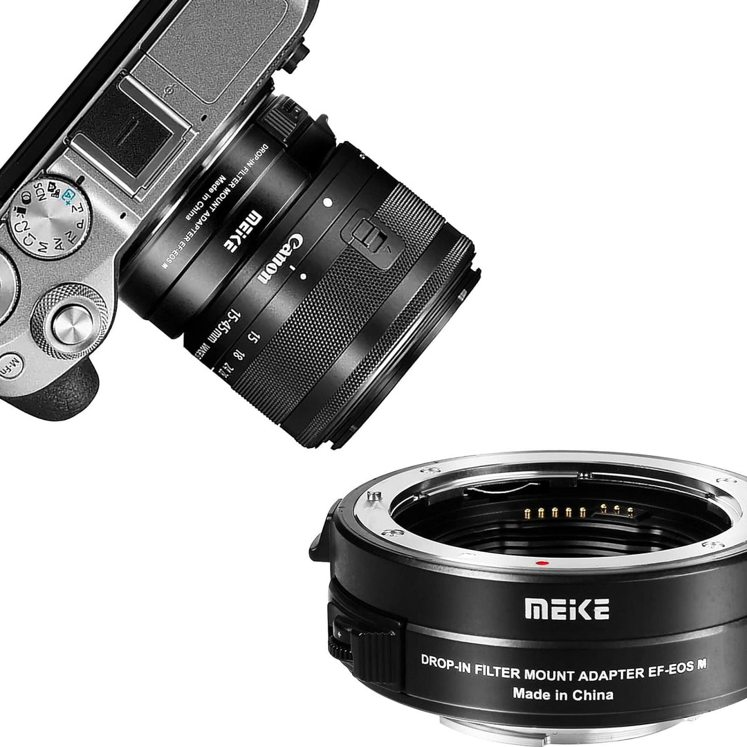 Meike MK-EFTM-C Metal Auto-Focus Mount Lens Adapter with Drop-in Filters Variable ND and UV Filters