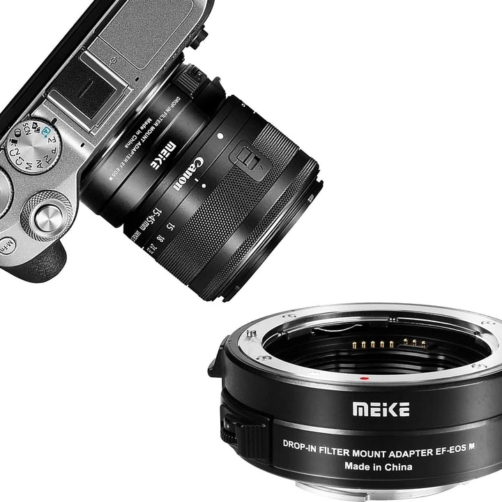 Meike MK-EFTM-C Metal Auto-Focus Mount Lens Adapter with Drop-in Filters Variable ND and UV Filters