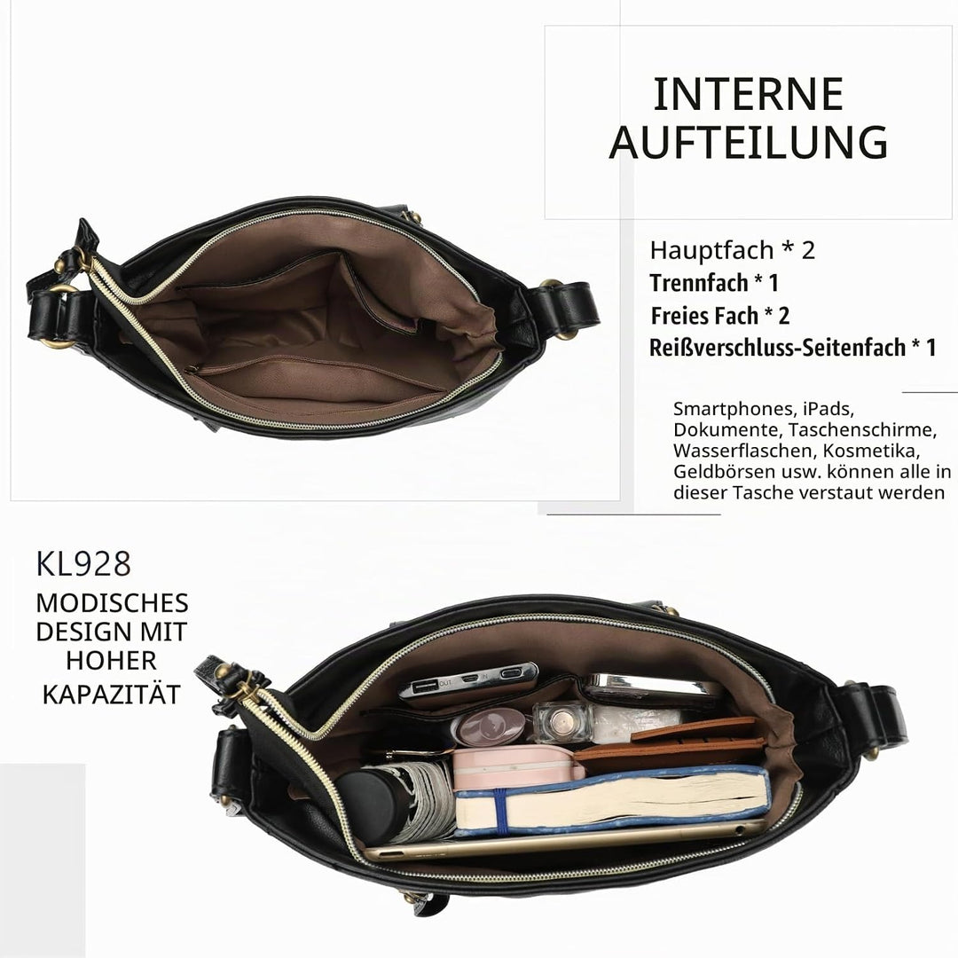 KL928 Tasche Damen Umhängetasche kleine Handtaschen Schultertasche Damentasche Damenhandtasche mitte
