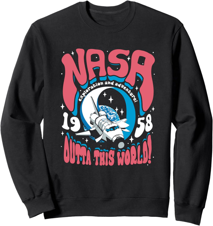 NASA Psychedelisches Shuttle Poster Sweatshirt