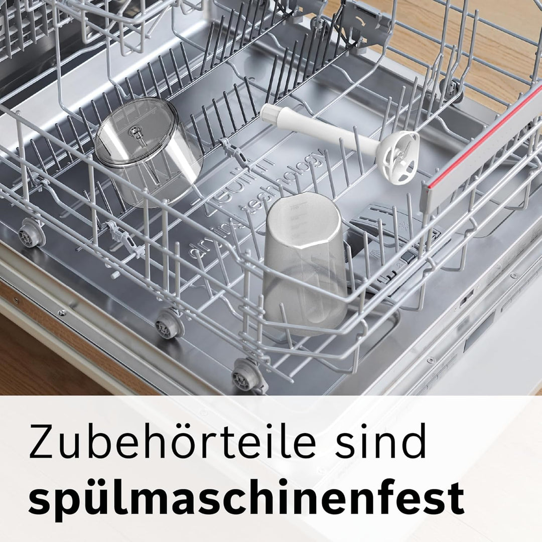 Bosch Hausgeräte Stabmixer ErgoMixx MSM66110, Edelstahl-Mixfuss, Mix- und Messbecher, 2 Geschwindigk