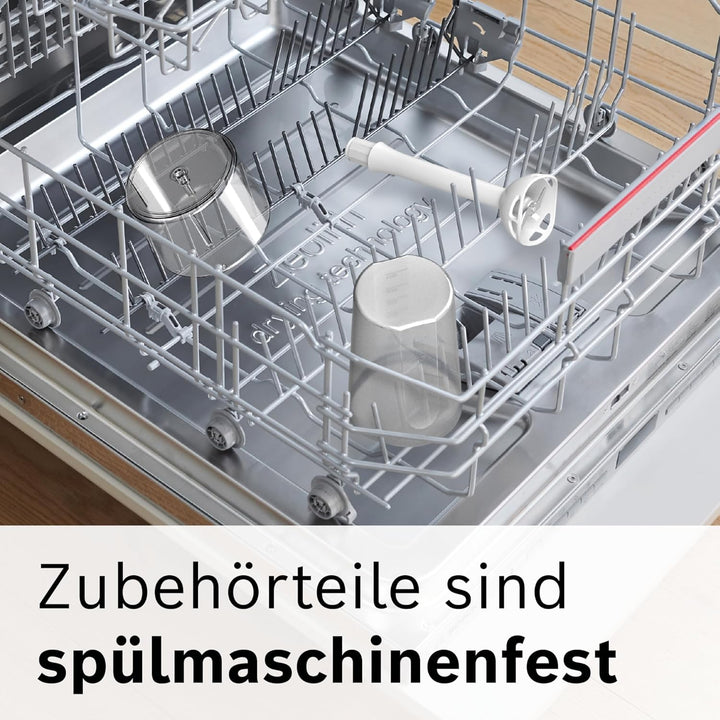 Bosch Hausgeräte Stabmixer ErgoMixx MSM66110, Edelstahl-Mixfuss, Mix- und Messbecher, 2 Geschwindigk