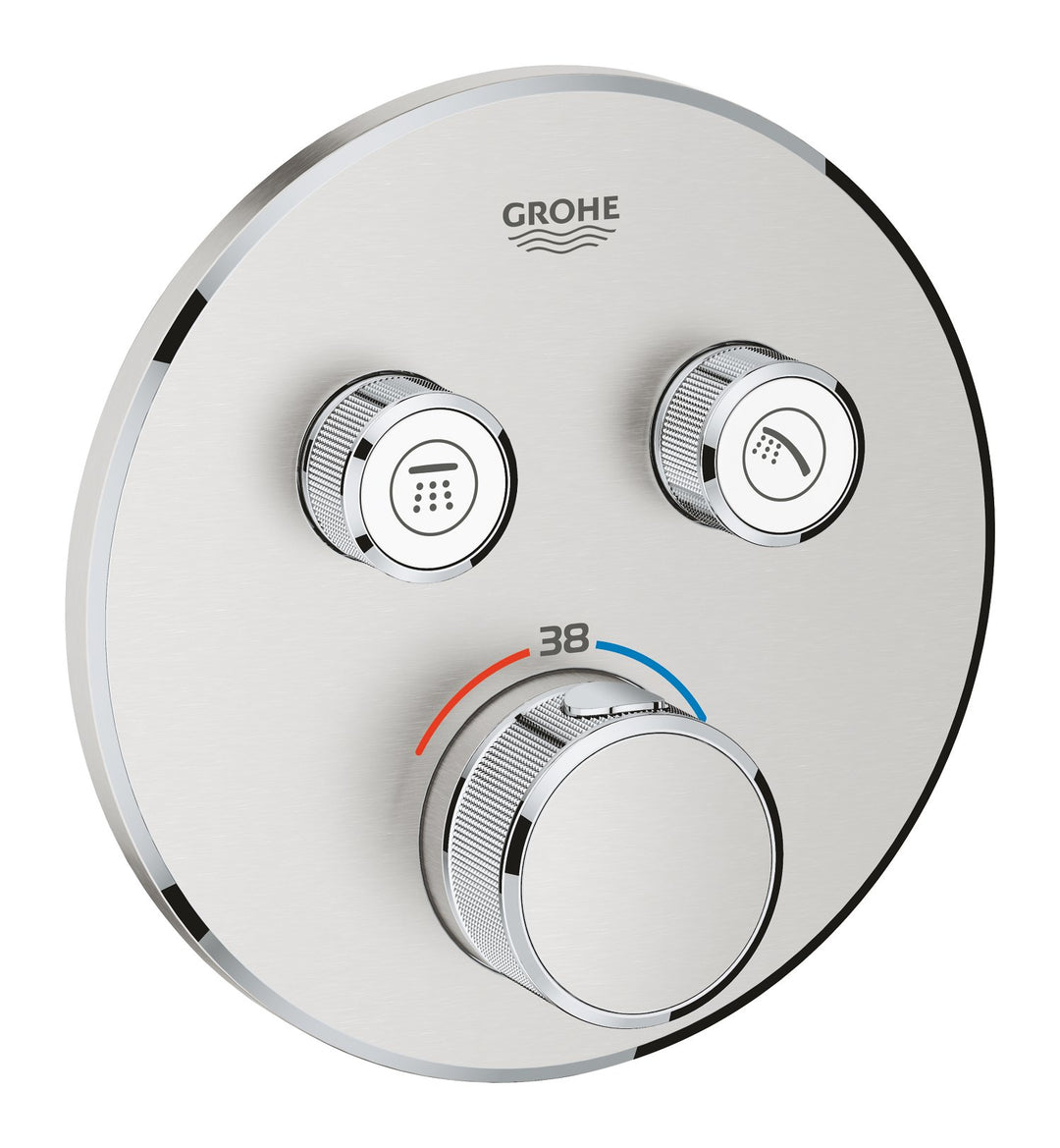 GROHE Grohtherm Smartcontrol - Thermostat (mit 2 Absperrventilen, Sicherheitssperre bei 38°C, langle