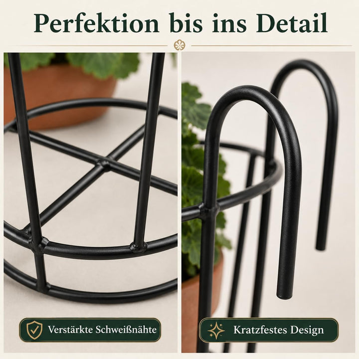 HEMOTON 2 Stücke Blumentopf Halterung Metall Blumentopfhalter Geländer Pflanzgefässe Balkongeländer
