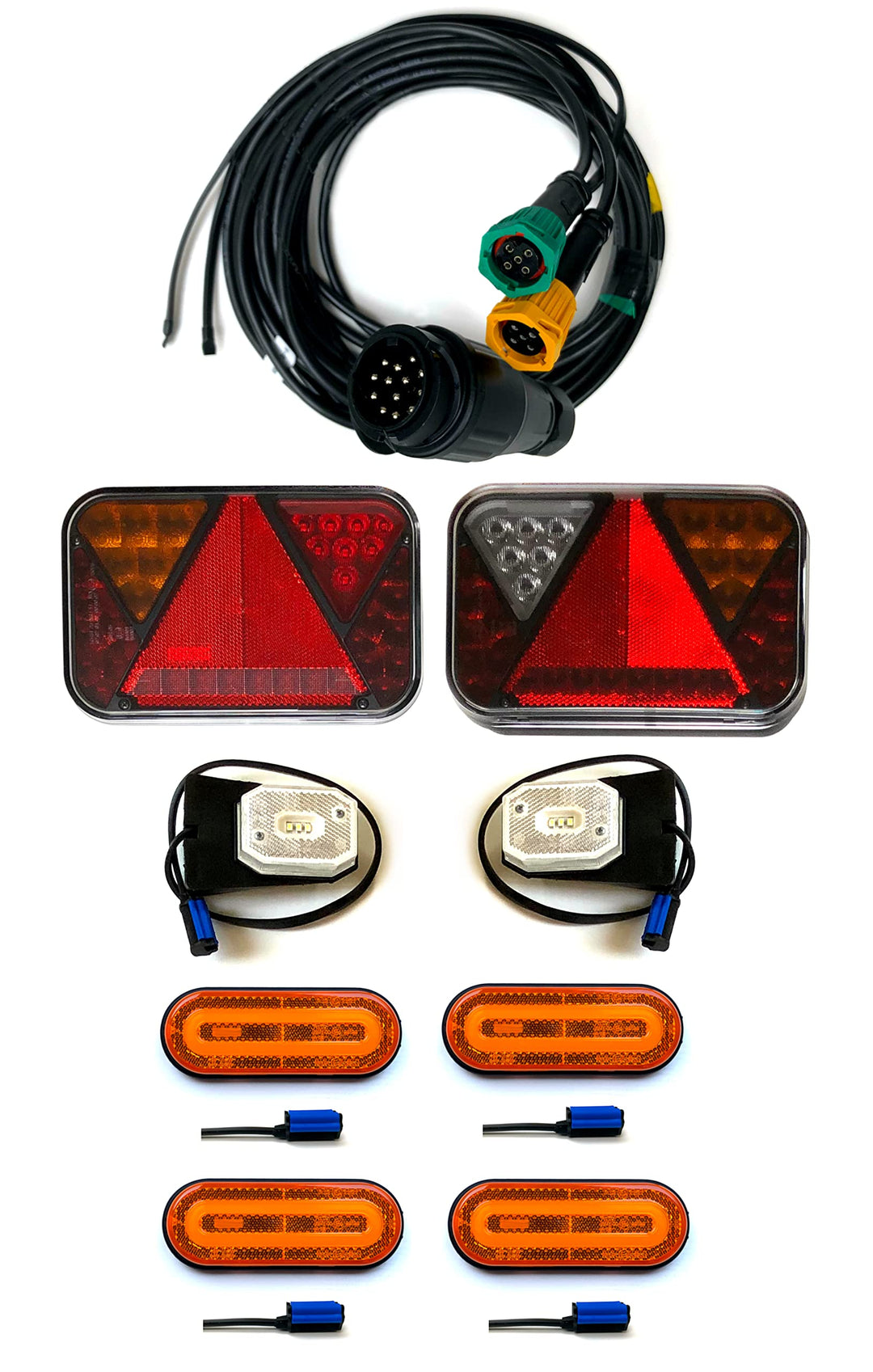 Anhängerbeleuchtung SET LED Rückleuchten LED Control Box System CANBUS Umrissleuchten 13 polig Kabel