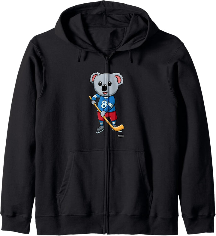 Koala Lover Eishockey Spieler Trainer Winter Sport Torwart Kapuzenjacke
