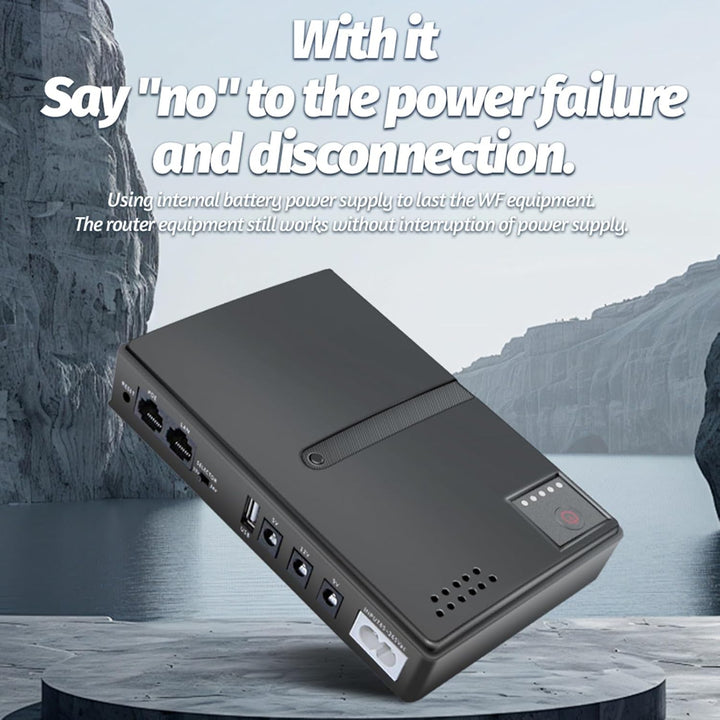 Asixxsix Mini USV, 18W Wiederaufladbare Batterie Backup Unterbrechungsfreie Stromversorgung mit Ausg