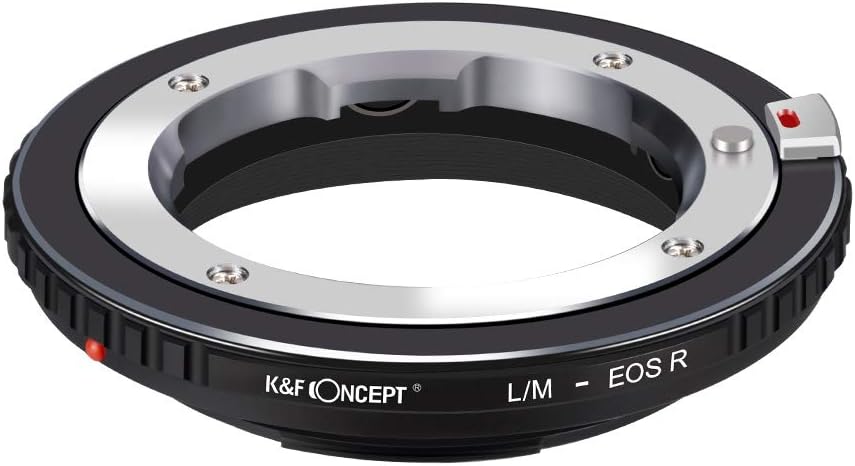 K&F Concept L/M-EOS R Bajonettadapter Objektiv Ring für Leica M LM Objektiv auf Canon EOS R-Mount Sp
