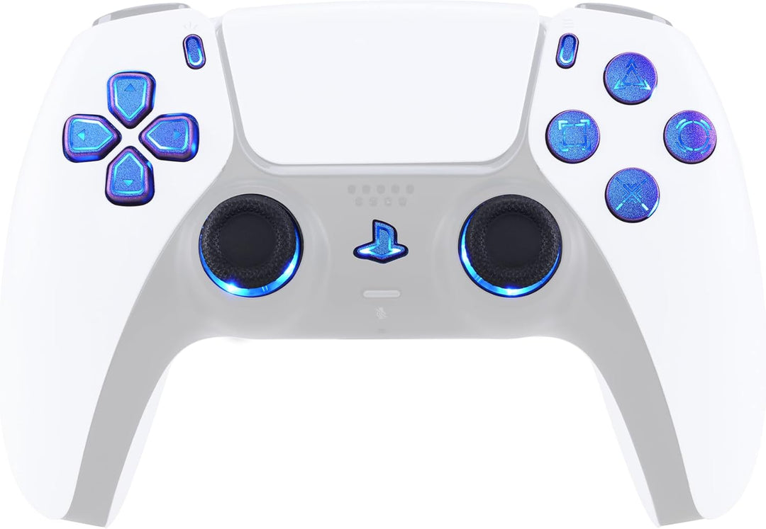 eXtremeRate DTF LED Kit für ps5 Controller BDM-030/040, Ersatz leucht D-Pad Thumbstick Share/Option/