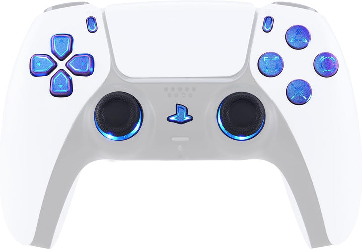 eXtremeRate DTF LED Kit für ps5 Controller BDM-030/040, Ersatz leucht D-Pad Thumbstick Share/Option/
