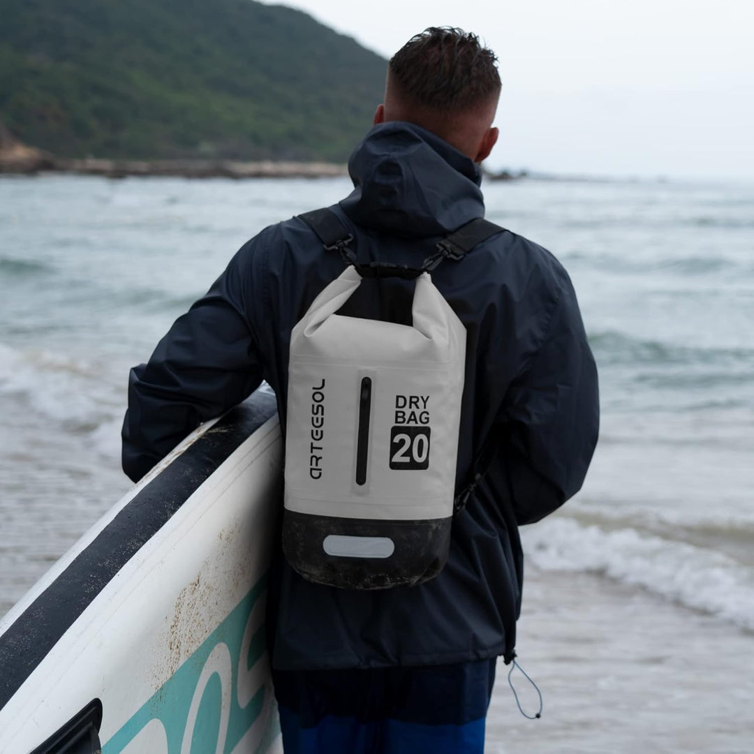 Dry Bag wasserdichte Tasche 5L/10L/20L/30L Wasserfester Beutel Packsack mit Langen Doppeltem Verstel