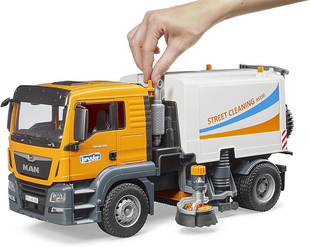 bruder 03780 - Man TGS LKW Strassenreinigung - 1:16 Kehrmaschine Reinigungs-Fahrzeug Kommunalarbeite