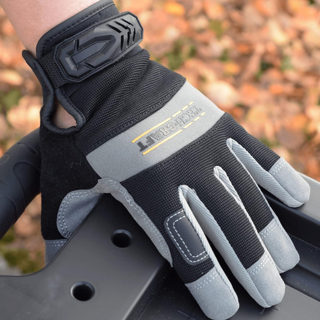 TECH-CRAFT® Heavy Duty Schutzhandschuhe Strong Touch | Touchscreenfähig | Handfläche mit Mikro-Faser
