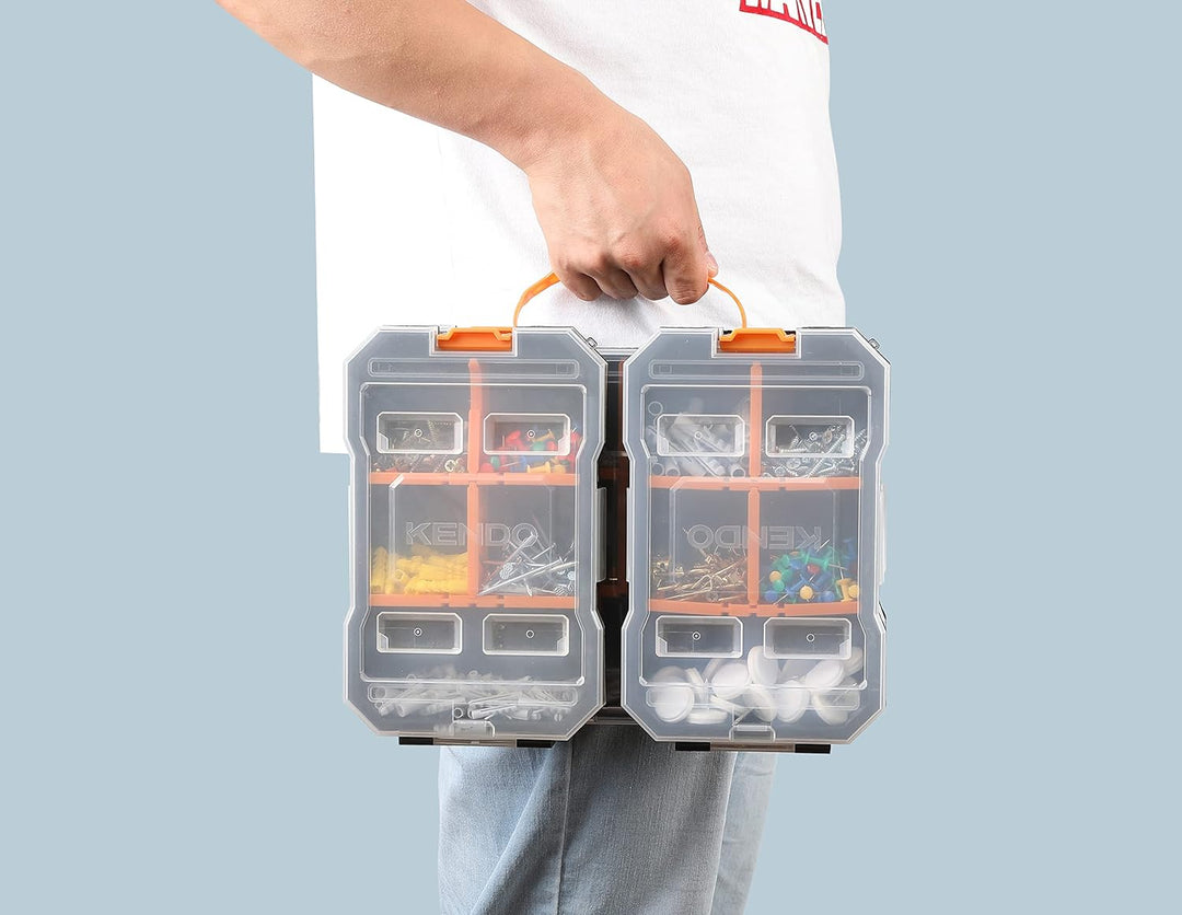 KENDO Sortierboxen für Kleinteile Set - 3-teilig - Sortimentskasten Schraubenbox Sortierkasten Sorti
