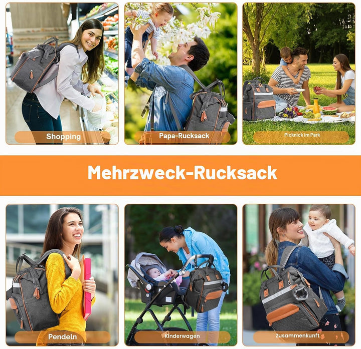 Romon Wickeltasche, Baby Wickelrucksack Lässige Rucksack Wickeltaschen Grosse Wickelrucksäcke Mommy
