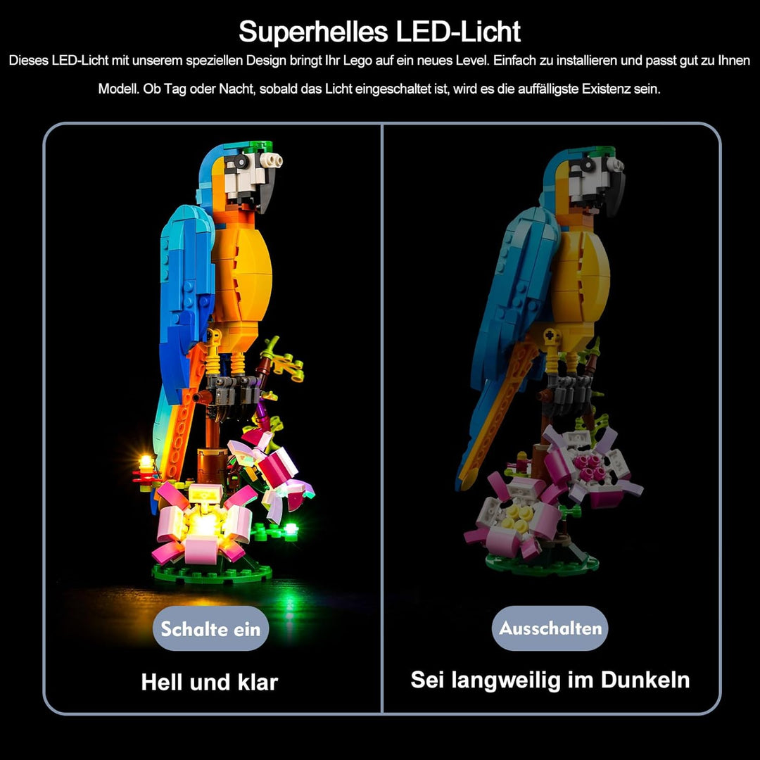 Led Licht Set Kompatibel mit Lego Exotic Parrot 31136 (Kein Modell), Dekorationsbeleuchtungsset Comp