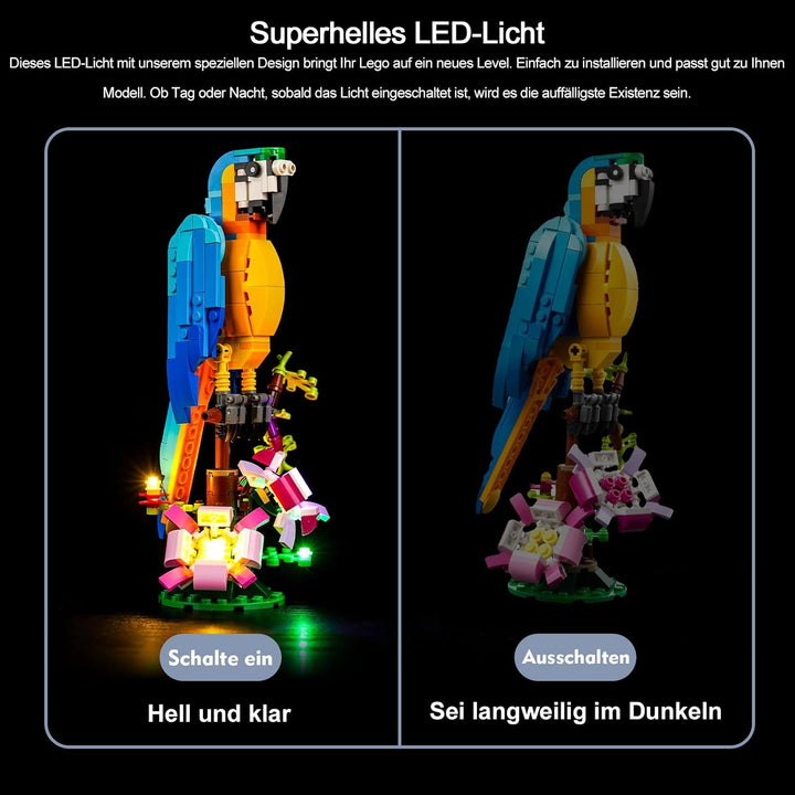 Led Licht Set Kompatibel mit Lego Exotic Parrot 31136 (Kein Modell), Dekorationsbeleuchtungsset Comp