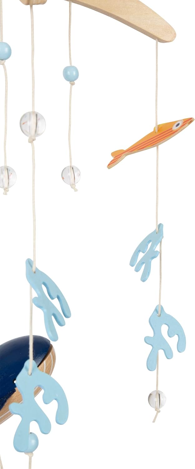small foot Mobile "Grosser Ozean" aus Holz, 3D-Mobile im maritimen Look, ideal für Kleinkinder und B
