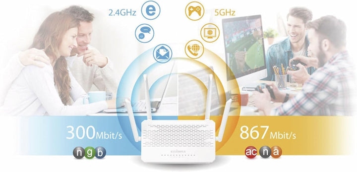 Edimax BR-6478AC V3 - AC1200 3-in 1 Gigabit WAVE2 Dual-Band-Router