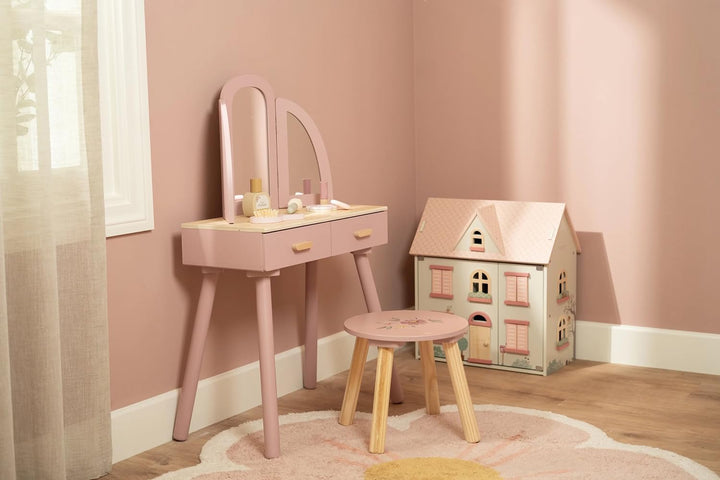 Little Dutch 2513 Holz Kinderschminktisch - rosa
