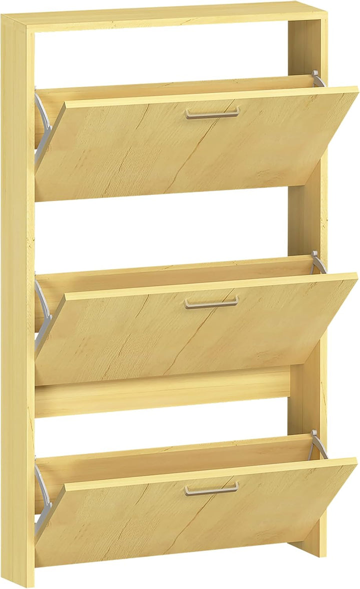VCM Holz Regal Kipper Schuhregal Schuhschrank Schuhkipper 3 Sulos M Honig-eiche, Honig-eiche