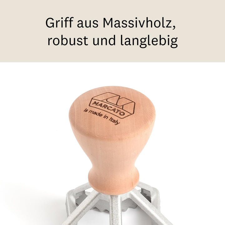 Marcato SC-S65-CLS Form Stern 65mm Ravioliform, Aluminum, Silber Einzelbett 6,3 cm, Stern, Einzelbet