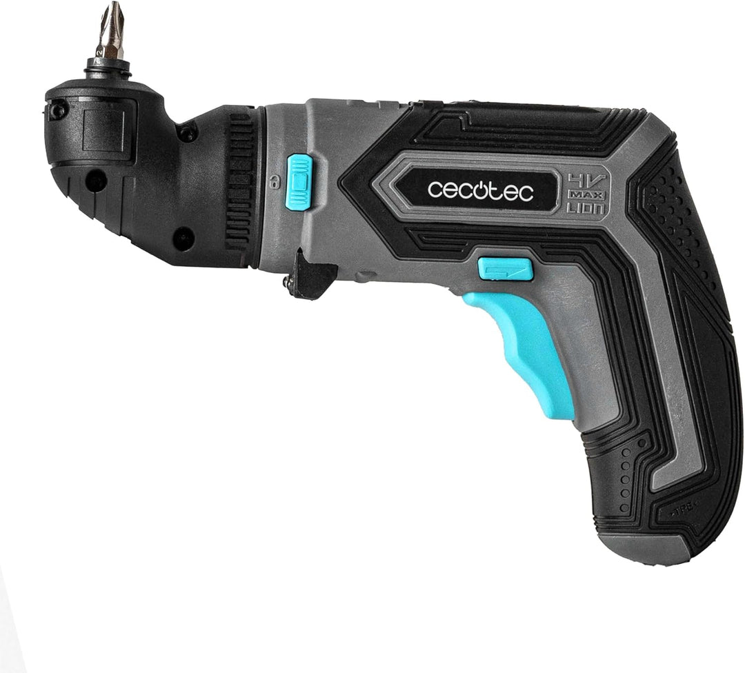 Cecotec Akku-Schraubendreher mit 90º Winkelaufsatz PowerGyro 3500 Angle Set. 4V, 1500mAh Akku, 6,35m
