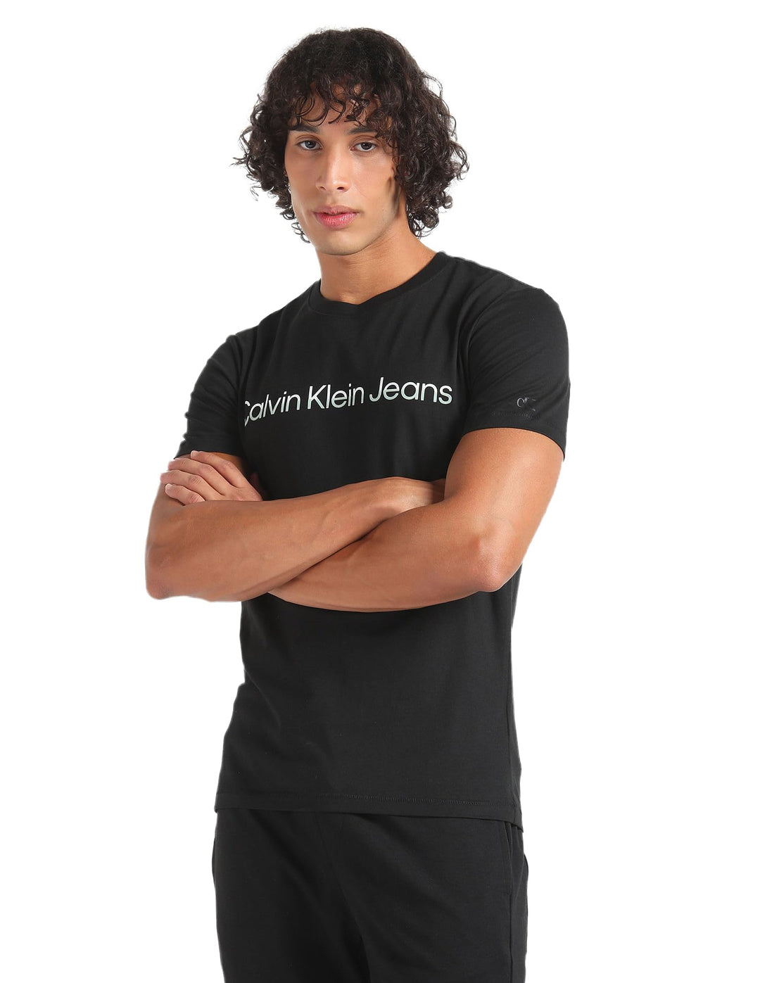 Calvin Klein Herren Kurzarm Strickoberteile XL Grosse Grössen Schwarz (Ck Black), XL Grosse Grössen