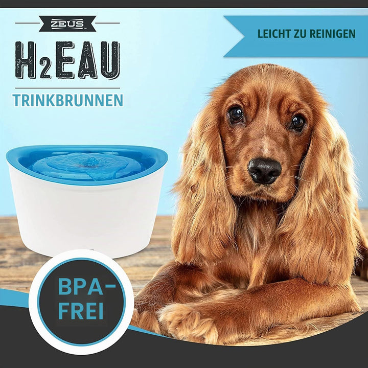 Zeus Trinkbrunnen für Hunde, weiss/blau, 6L