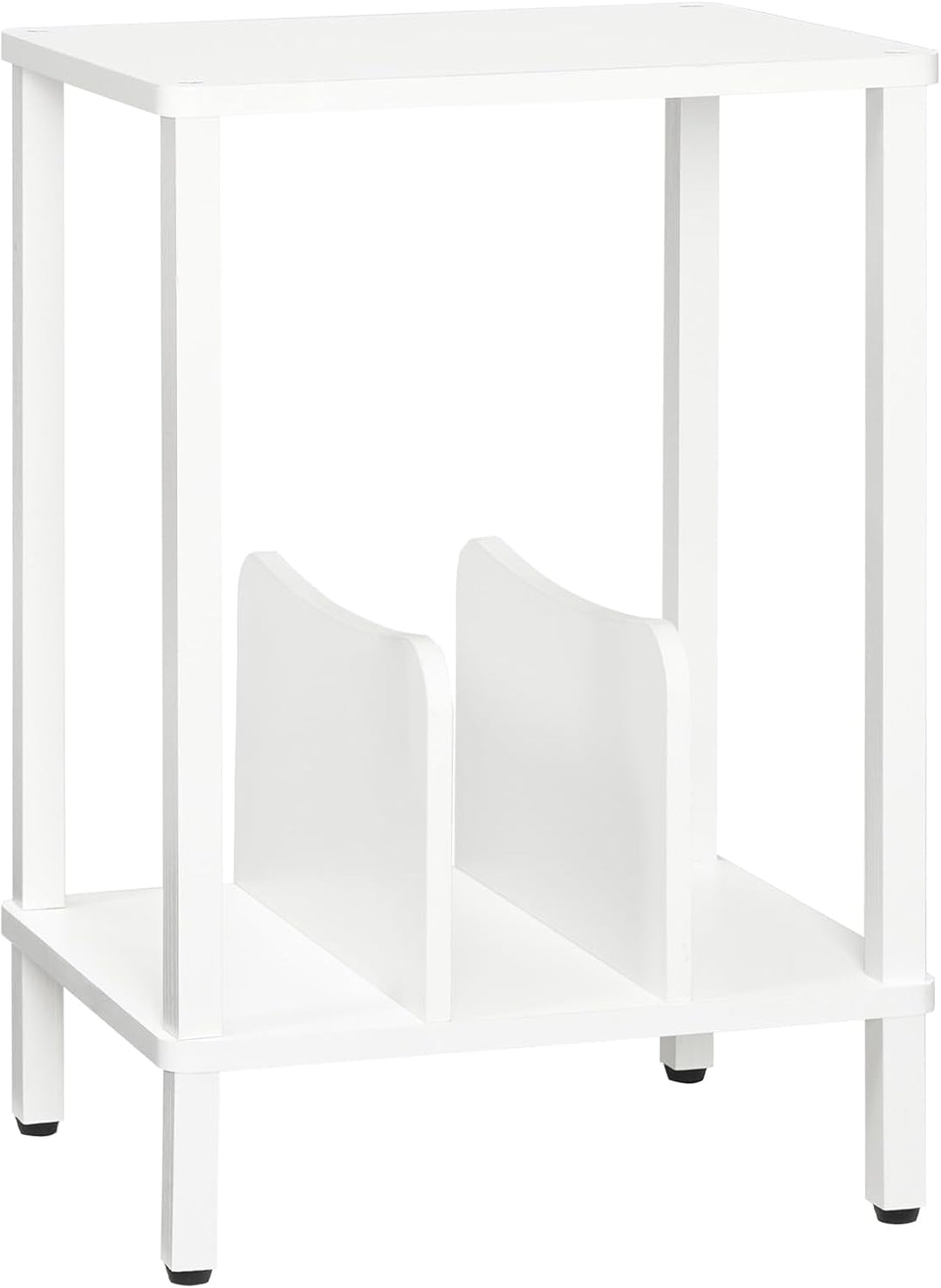 HOOBRO Plattenspieler Ständer, 2 Ebenen Schallplatten Regal, Beistelltisch, Plattenregal mit Trennwä