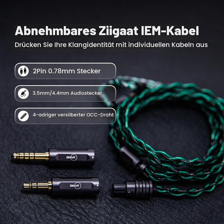 LINSOUL ZiiGaat x Hangout. Audio: Odyssey 2 In Ear Monitor,1DD + 3BA Hybrid HiFi kabelgebundene Ohrh