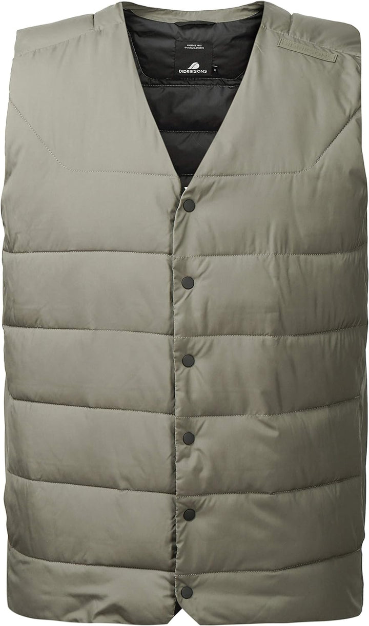Didriksons Herren Outdoorweste Weste Vidar USX Vest wärmend isolierend 202 Dusty Olive M, 202 Dusty