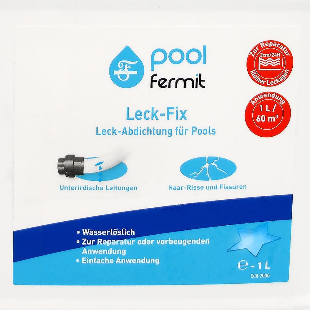 Fermit Dichtmittel Leck-Fix 1L Kanister 50m³ bis 60m³ für Pools